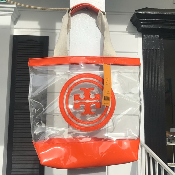 Tory Burch Handbags - NWT Tory Burch Orange PVC Tote